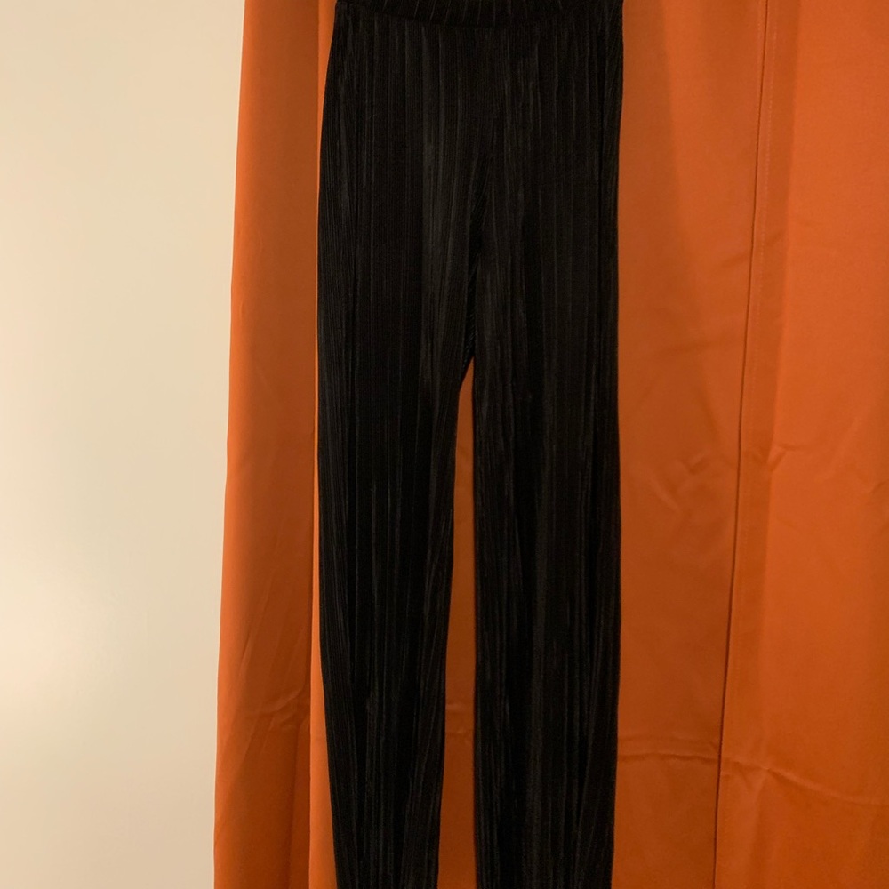 ZARA, black ribbed trousers!